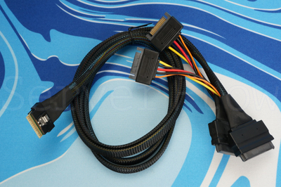 Кабель Slimline SAS SFF8654-8i - 2x U2/U3 (SFF8639) 0.6м