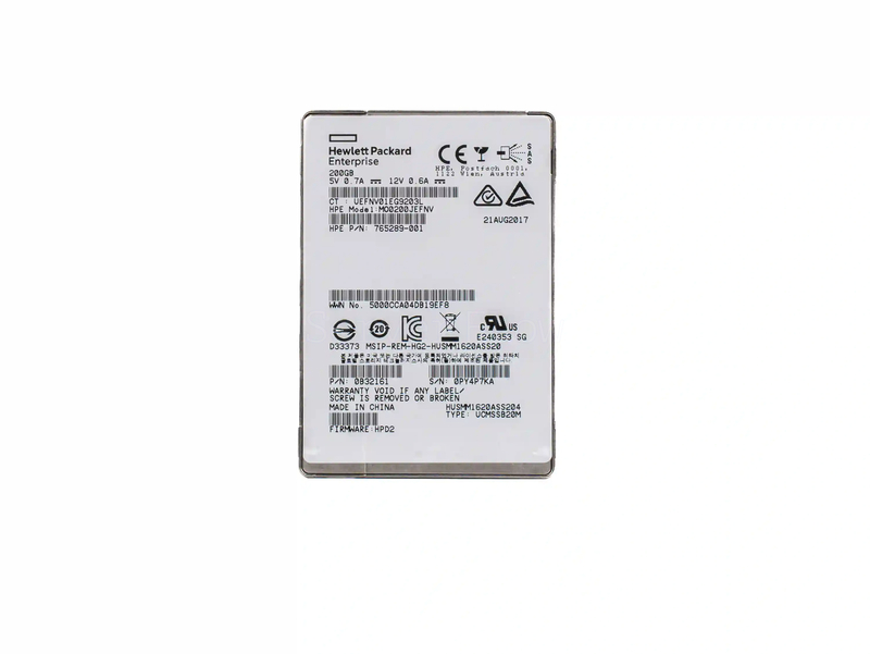 SSD-накопитель HPE 200GB 2.5" SAS 12Gb/s [EO0200JEFPD]