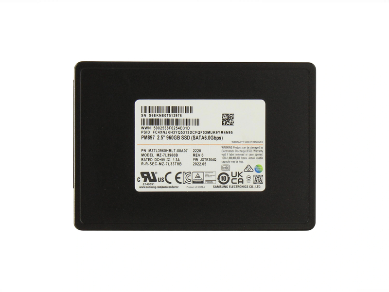 SSD-накопитель Samsung PM897 960GB 2.5" SATA 6Gb/s [MZ7L3960HBLT-00B7C]