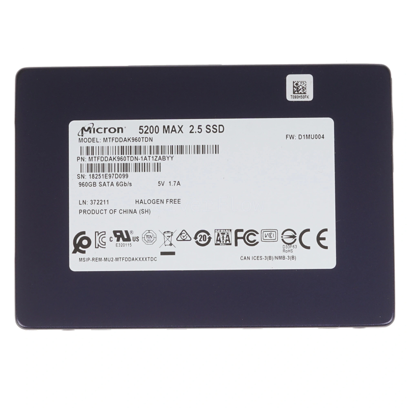 SSD-накопитель Micron 5200 MAX 960GB 2.5" 6Gb/s [MTFDDAK960TDN-1AT1ZABYY]
