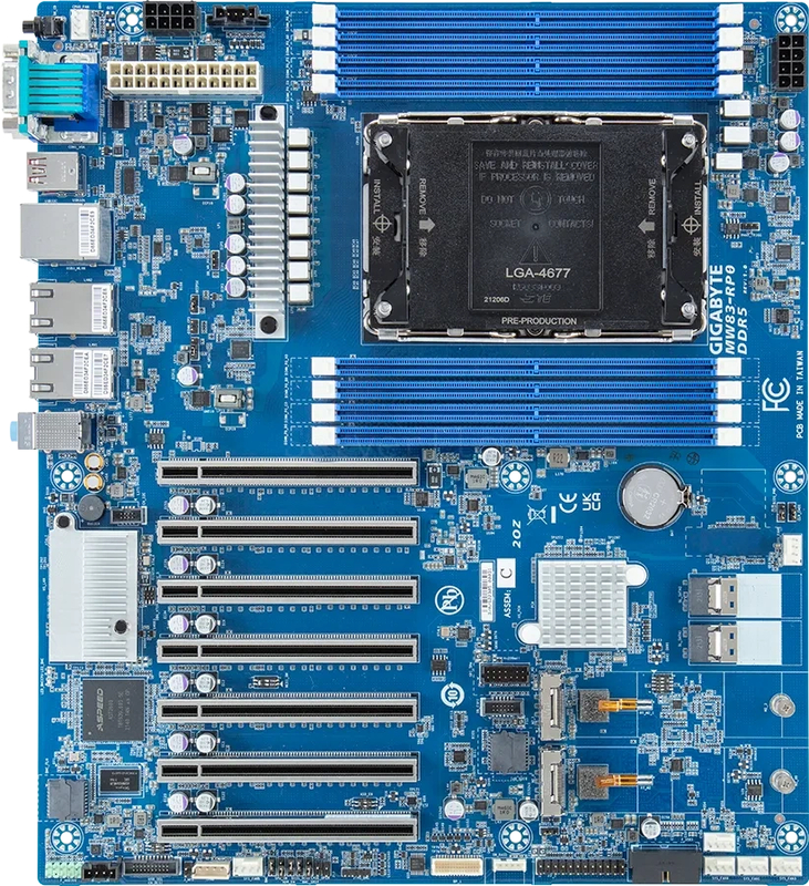 Материнская плата Gigabyte MW83-RP0 Rev 1.x/3.x (CEB, LGA4677, 8 DIMM)