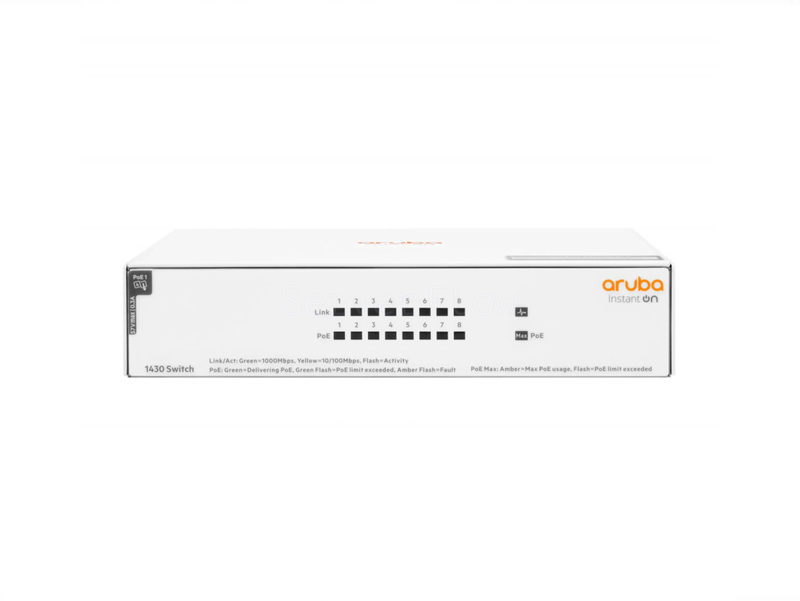 Коммутатор HPE Networking Instant On 1430 8G Class4 PoE (8x RJ-45 1 Гбит/с) [R8R46A]