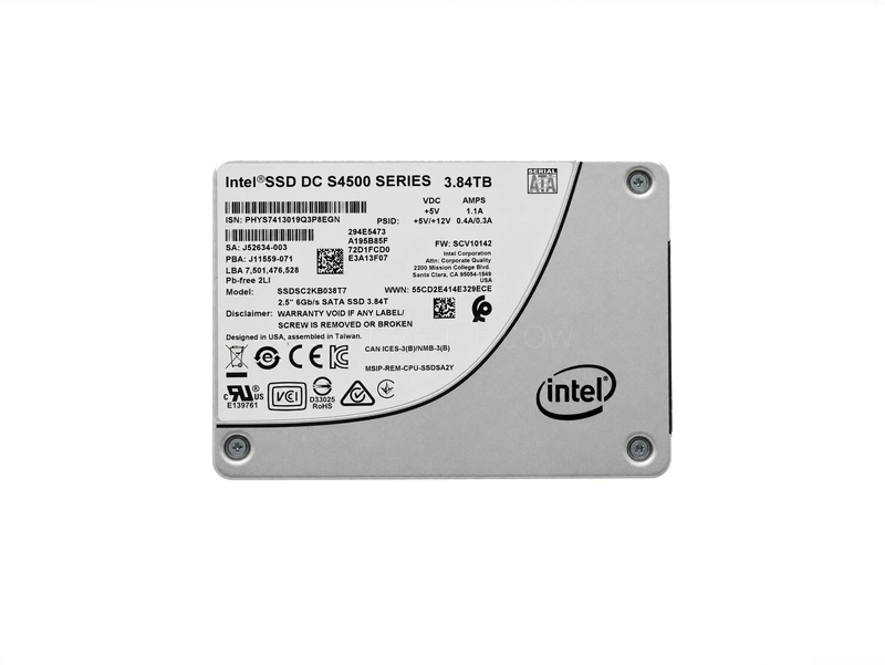 SSD-накопитель Intel DC S4500 3.84TB 2.5" SATA 6Gb/s [SSDSC2KB038T701]