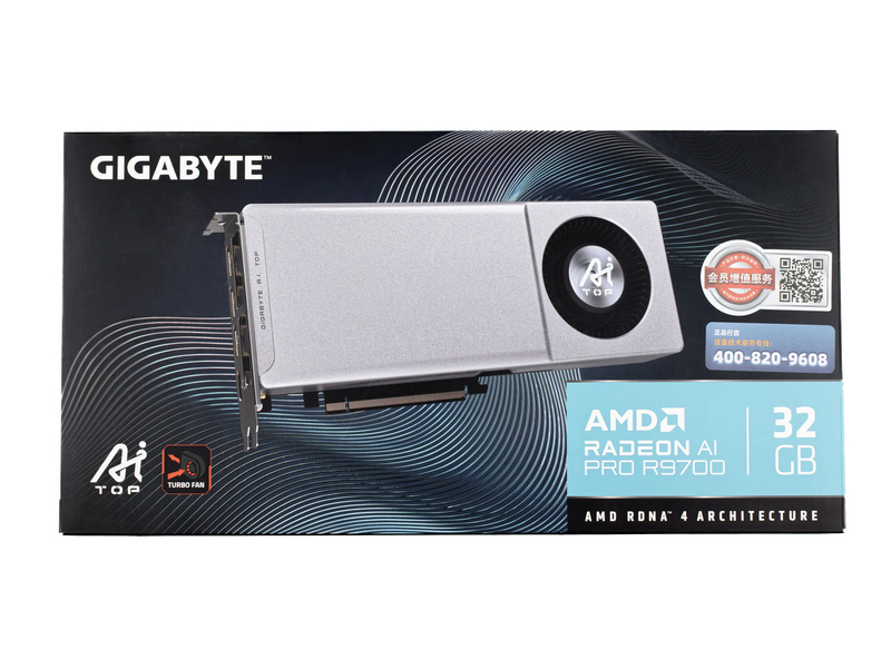 Видеокарта GIGABYTE Radeon AI PRO R9700 AI TOP 32GB GDDR6 [GV-R9700AI TOP-32GD] 6