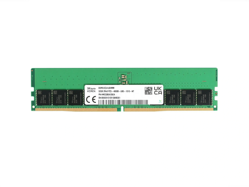 Оперативная память 32GB DDR5 ECC UDIMM SK Hynix 4800Mhz 2Rx8 [HMCG88AEBEA]