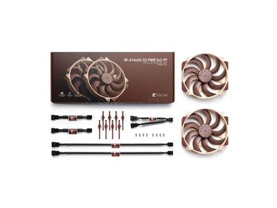 Комплект вентиляторов Noctua NF-A14x25r G2 PWM Sx2-PP 140mm