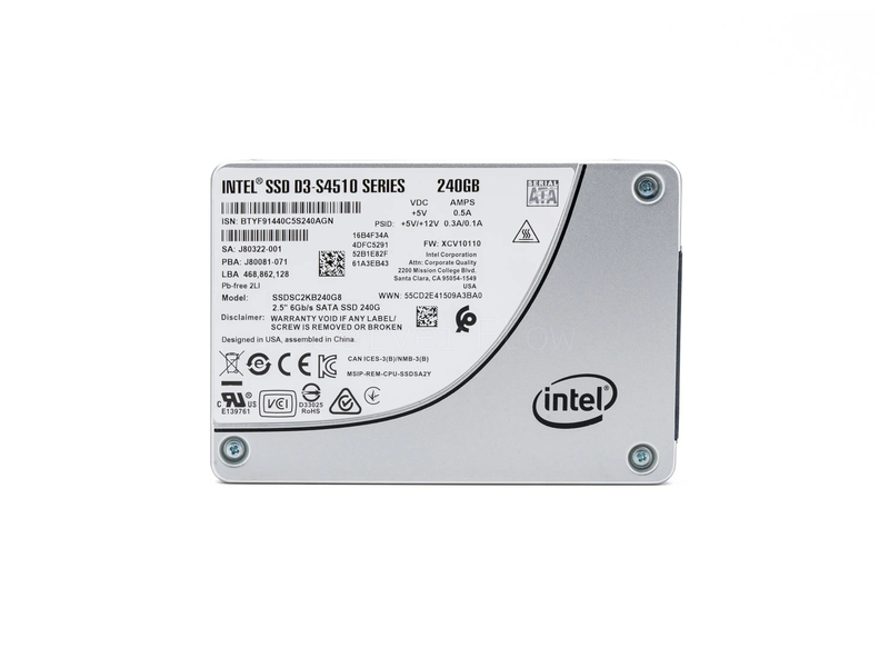 SSD-накопитель Intel S4510 240GB 2.5" SATA 6Gb/s [SSDSC2KB240G8]
