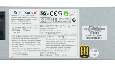 Блок питания Supermicro PWS-203-1H 200W