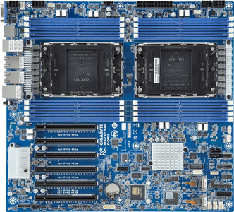 Материнская плата Gigabyte MS73-HB0 Rev 1.x/3.x (E-ATX, 2x LGA4677, 16 DIMM)