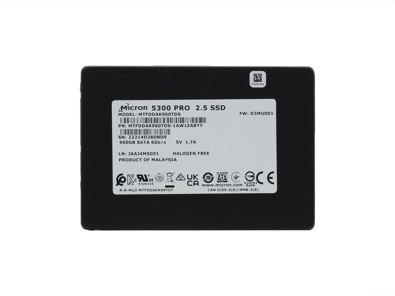 SSD-накопитель Micron 5300 PRO 960GB 2.5" 6Gb/s [MTFDDAK960TDS]