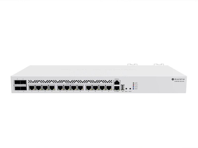 Коммутатор MikroTik CCR2116-12G-4S+ (12x RJ45 1 Гбит/с, 4x SFP+ 10 Гбит/с)