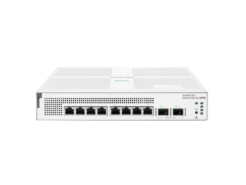 Коммутатор HPE Networking Instant On 1930 8G Class4 PoE 2SFP  (8x RJ-45 1 Гбит/с, 2x SFP 1 Гбит/с) [JL681A]
