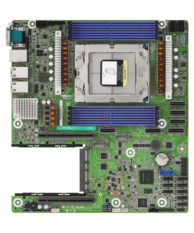 Материнская плата ASRock Rack TURIND8QM3-2T/500W (CEB, SP5, 8 DIMM)