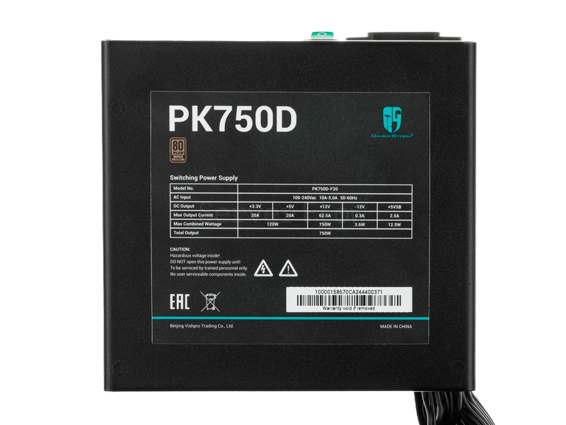 Блок питания DeepCool PK750D (750W, ATX) 2