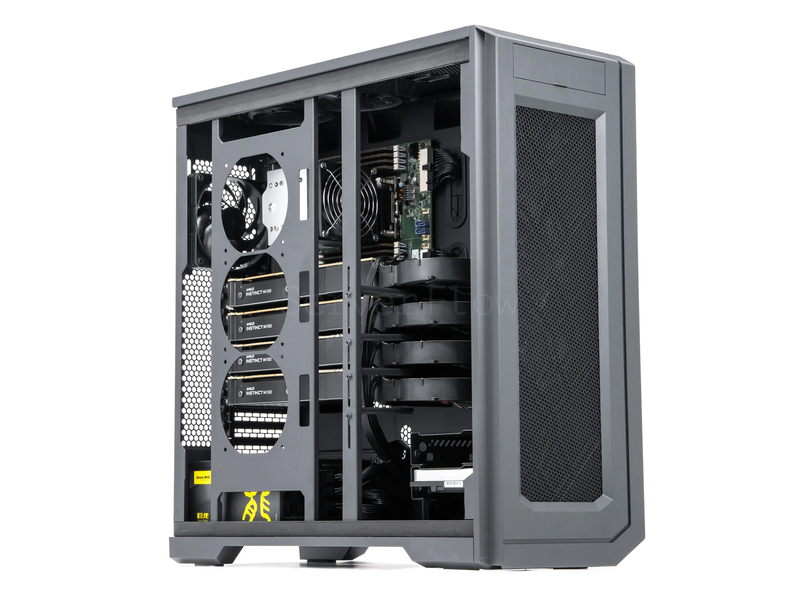 Phanteks Enthoo Pro 2 Server Edition (4× Instinct MI100 32GB, 1× EPYC 7702, RAM 512GB)