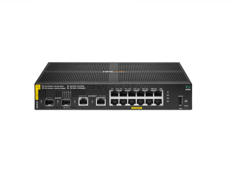 Коммутатор HPE Aruba CX 6000 12G Class4 PoE 2SFP 139W (12x RJ-45 1 Гбит/с, 2x SFP 1 Гбит/с) [R8N89B]