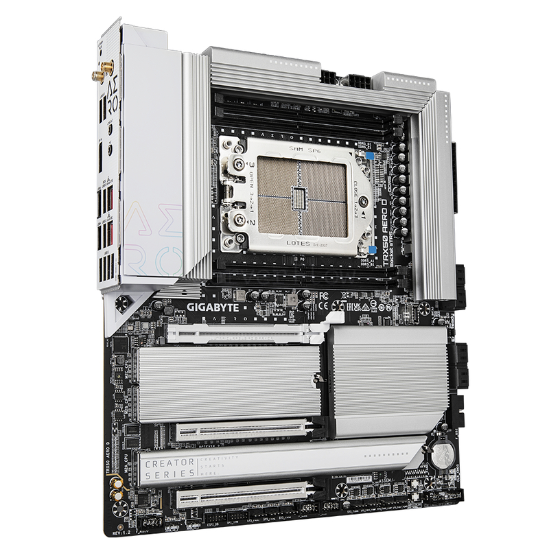 Материнская плата Gigabyte TRX50 AERO D Rev 1.2 (E-ATX, sTR5, 4 DIMM) 1