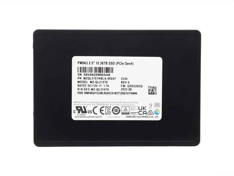 SSD-накопитель Samsung PM9A3 15.36TB 2.5" U.2 [MZQL215THBLA-00A07]