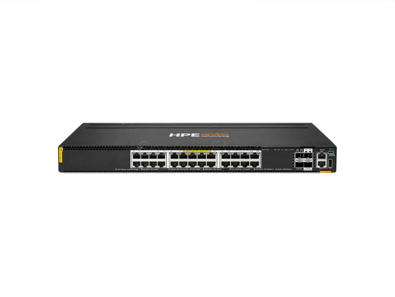 Коммутатор HPE Aruba CX 6300M 24SR10 Class6 PoE 2SFP56 2SFP28 (24x RJ-45 10 Гбит/с, 2x SFP56 50 Гбит/с) [R8S89A]