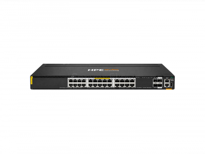 Коммутатор HPE Aruba CX 6300M 24SR10 Class6 PoE 2SFP56 2SFP28 (24x RJ-45 10 Гбит/с, 2x SFP56 50 Гбит/с) [R8S89A]