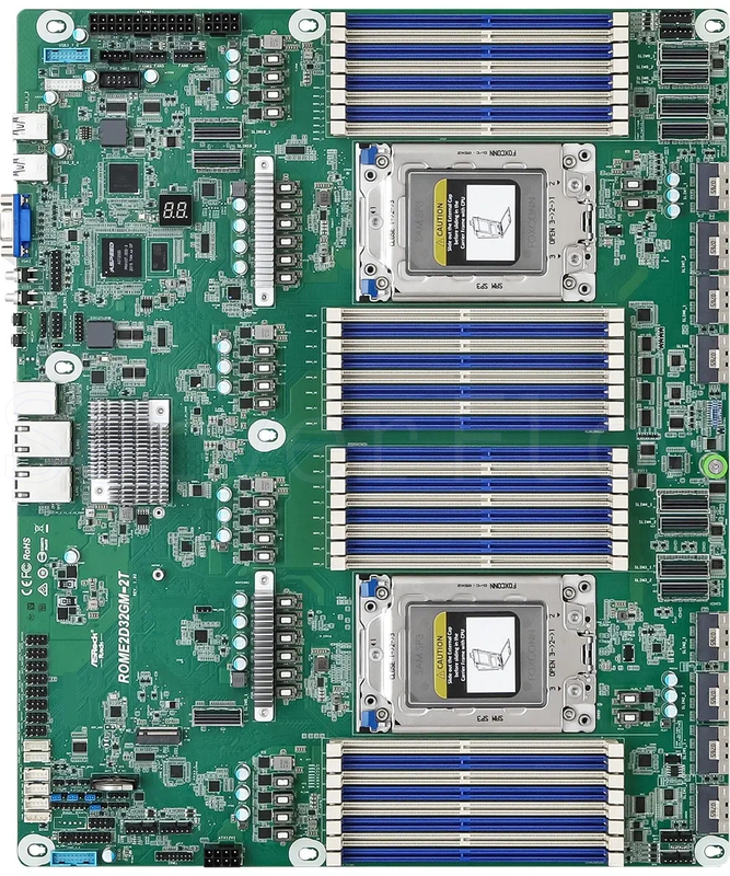 Материнская плата ASRock ROME2D32GM-NL (Proprietary, 2x SP3, 32 DIMM)