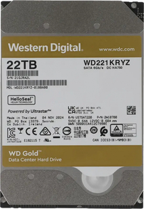 Жесткий диск WD Gold Enterprise 22TB 3.5" SATA 6GB/s [WD221KRYZ]