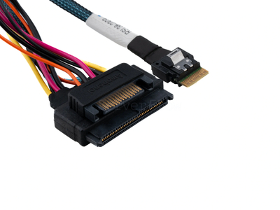 Кабель Slimline SAS SFF8654-4i - U2/U3 (SFF8639)  1м