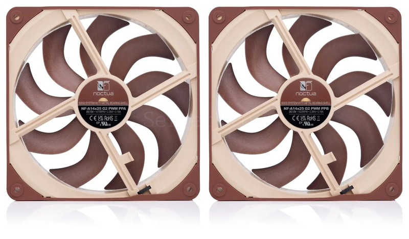 Комплект вентиляторов Noctua NF-A14x25 G2 PWM Sx2-PP 140mm 2