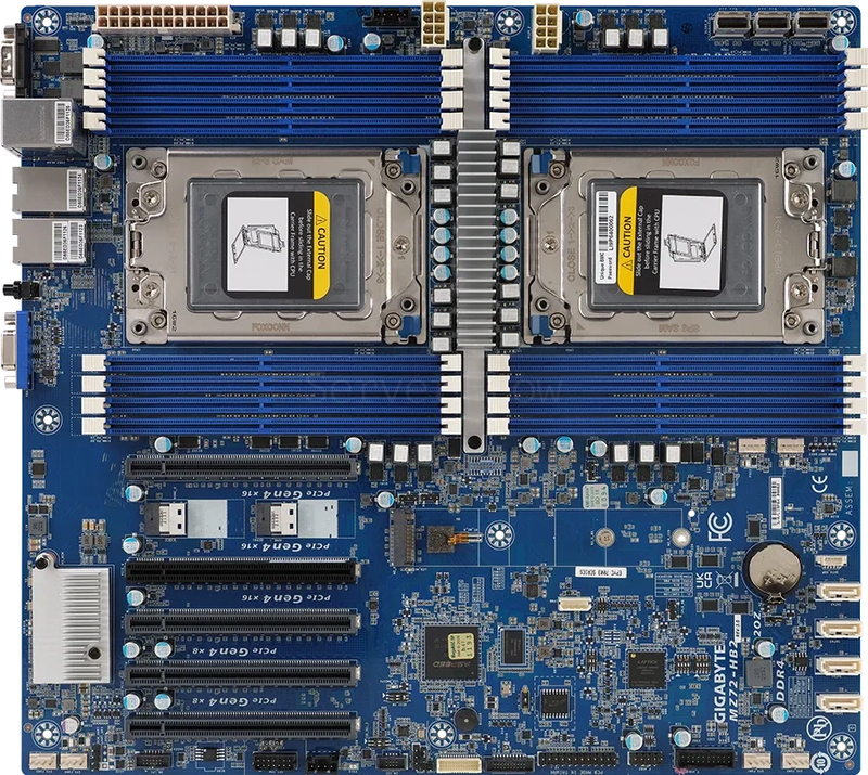 Материнская плата Gigabyte MZ72-HB2 Rev 3.x (E-ATX, 2x SP3, 16 DIMM)