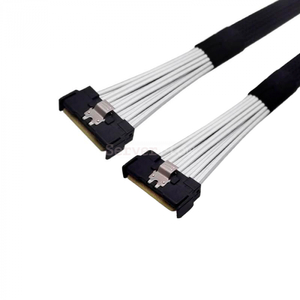 Кабель MCIO x8 74P (SFF-TA-1016) - MCIO x8 74P (SFF-TA-1016) 0.8м