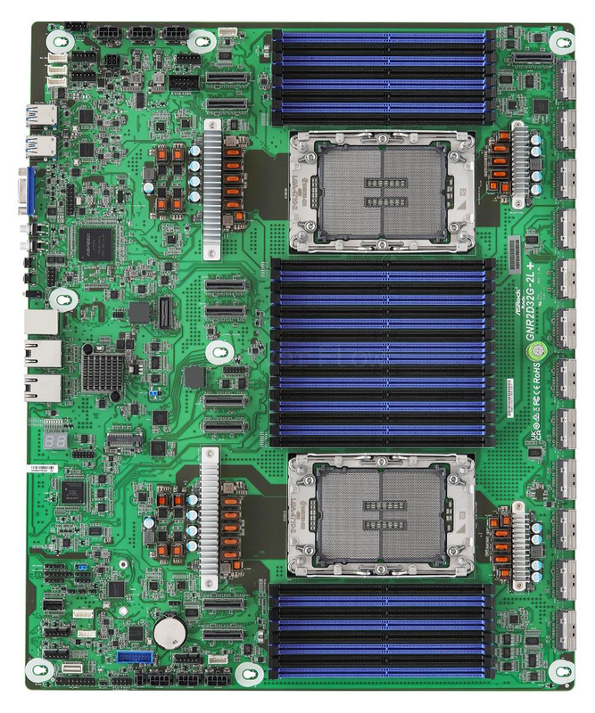 Материнская плата ASRock Rack GNR2D32G-2L+ (Proprietary, 2x LGA4710, 32 DIMM)