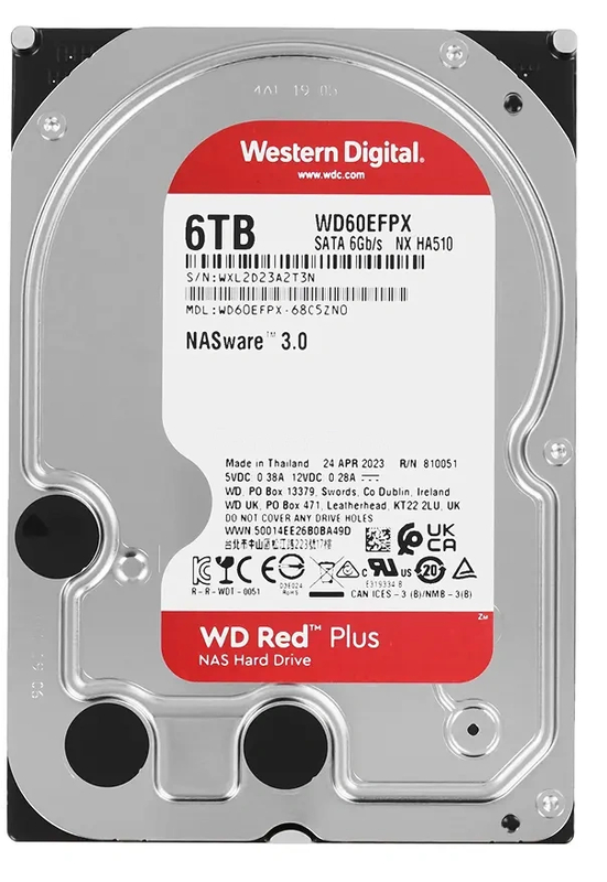 Жесткий диск WD Red Plus 6TB 3.5" SATA 6GB/s [WD60EFPX]