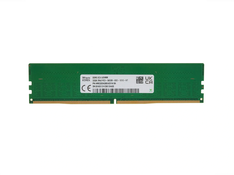 Оперативная память 32GB DDR5 ECC UDIMM SK Hynix 5600Mhz 2Rx8 [HMCG88AGBEA]