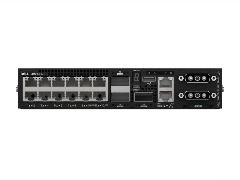 Коммутатор Dell PowerSwitch S4112T-ON IO/PS Airflow (12x RJ45 10 Гбит/с, 3x QSFP28 100 Гбит/с)