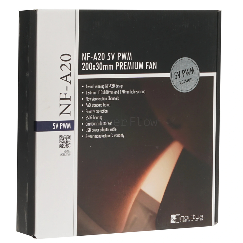 Корпусный вентилятор Noctua NF-A20 5V 200mm 5