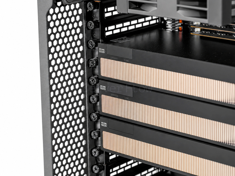 Phanteks Enthoo Pro 2 Server Edition  (3× RTX PRO 6000 Blackwell Max-Q 96GB, 1× EPYC 9354, RAM 192GB) 5