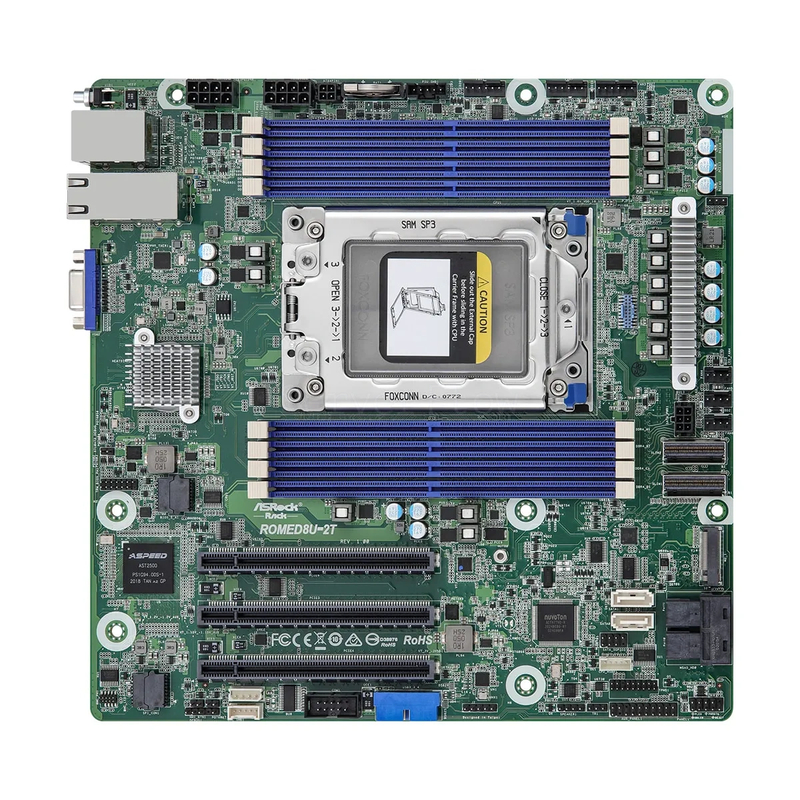 Материнская плата ASRock Rack ROMED8U-2T (Micro-ATX, SP3, 8 DIMM)