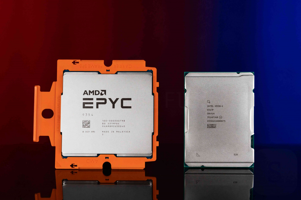Центральные процессоры AMD EPYC 334 и Intel Xeon 6 6517P