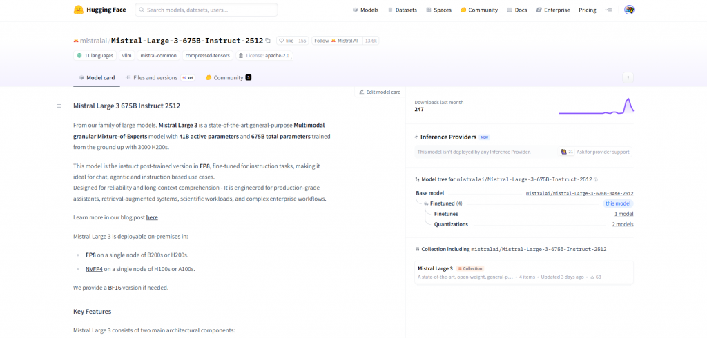 Mistral Large 3 HuggingFace