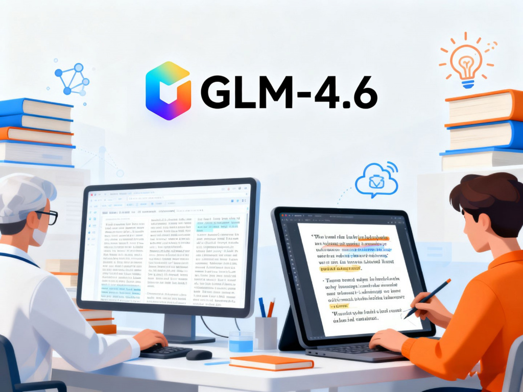 Иллюстрация, посвященная модели искусственного интеллекта GLM-4.6