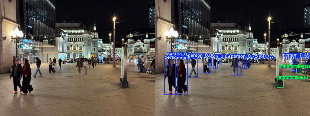 Распознавание на улице моделью yolo11n