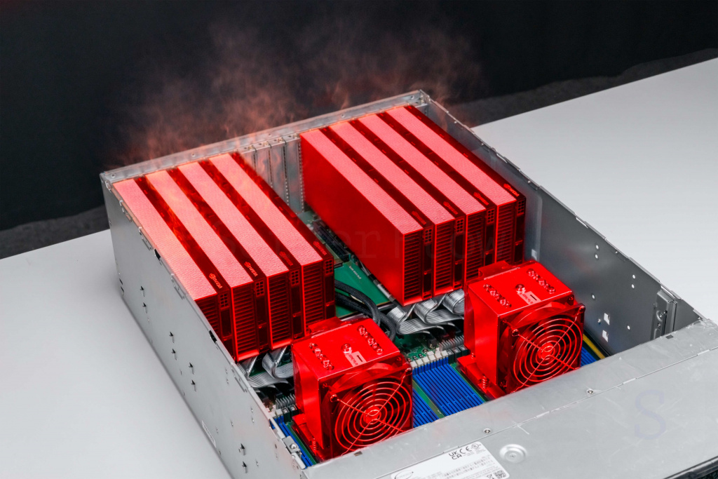 Нагрев двухсокетного GPU-сервера