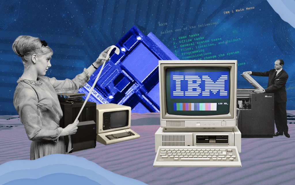 Коллаж об истории IBM