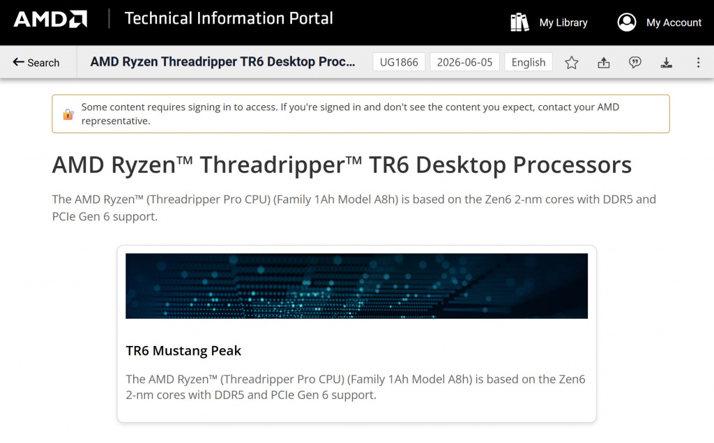 Техническая документация AMD Ryzen Threadripper Mustang Peak
