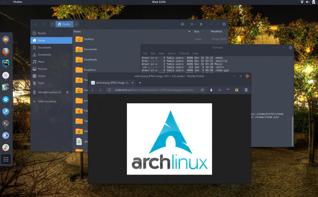 Рабочее окружение Arch Linux