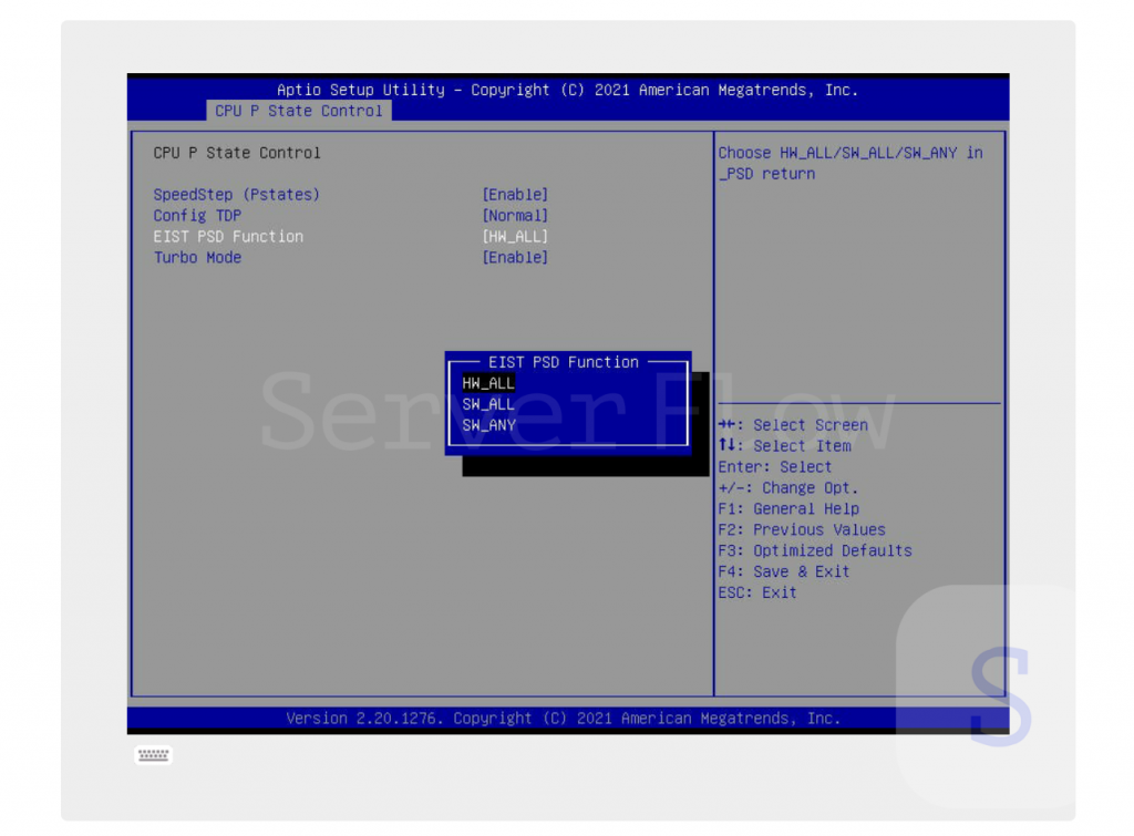 Настройка EIST PSD