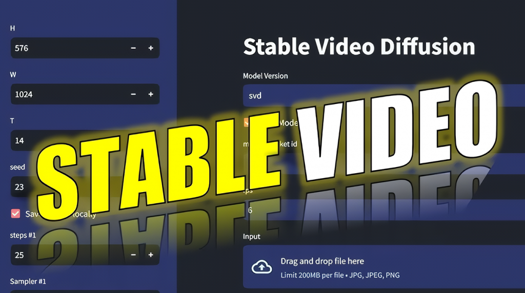 Интерфейс генерации видео с помощью Stable Video Diffusion