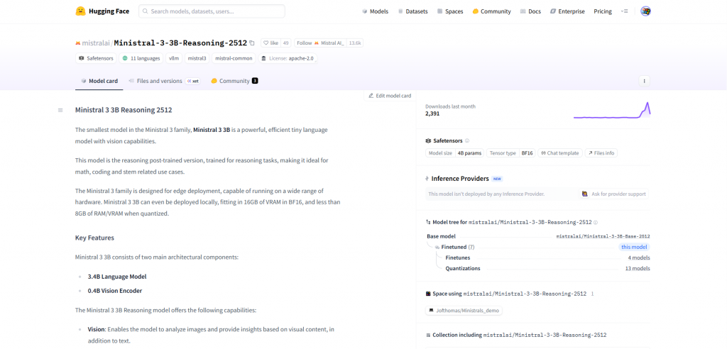 Ministral 3B HuggingFace