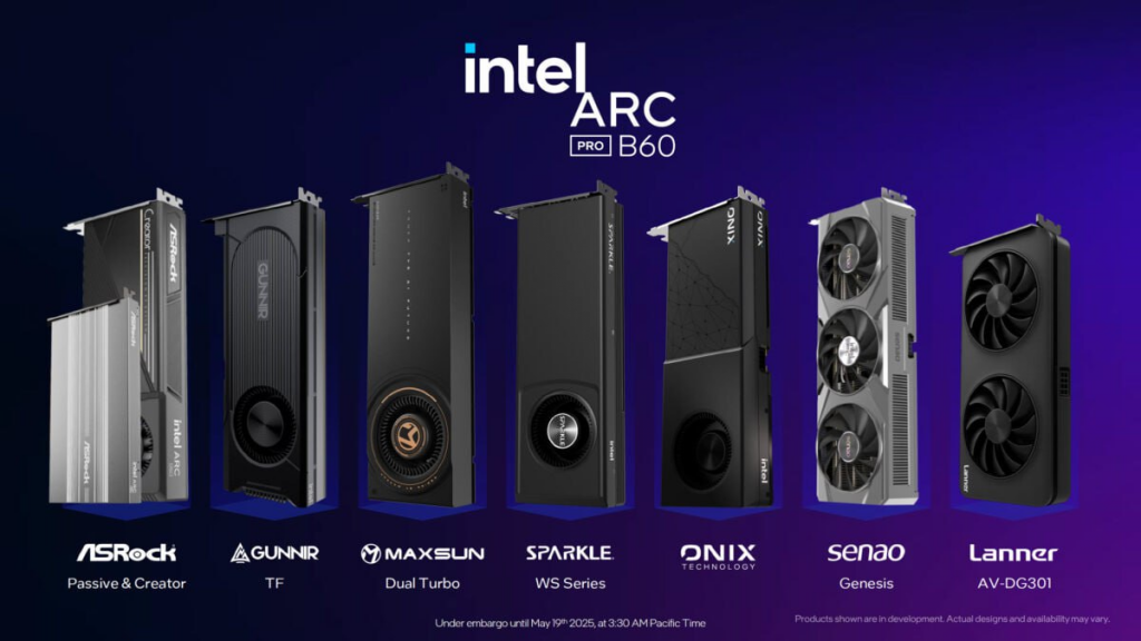 Вариации видеокарт Arc Pro B60