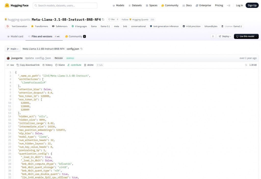 config.json на Hugging Face